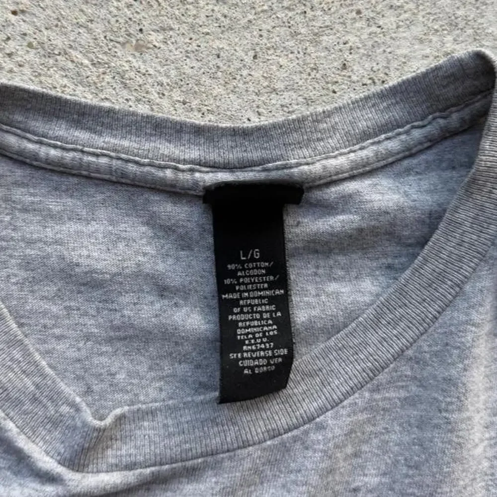 Vintage polo jeans tee shirt grey y2k large